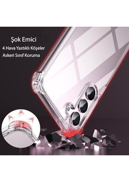 Galaxy S23 Fe Uyumlu Anti Darbe Emici S23 Fe (6.4&apos;) Şeffaf Silikon Tpu Clear Kılıf, Transparent Galaxy S23 Fe Anti Kılıfı Şeffaf modelleri