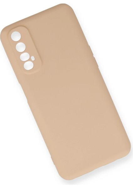 Realme 7 Kılıf Nano Içi Kadife Silikon - Pudra modelleri
