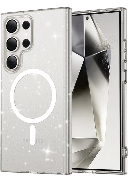 Samsung Galaxy S23 Ultra Kılıf Glow Magsafe Kapak - Şeffaf