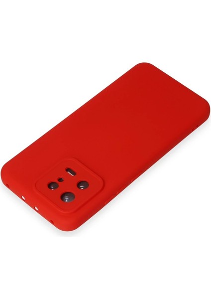 Xiaomi Mi 13 Kılıf Nano Içi Kadife Silikon - Kırmızı modelleri