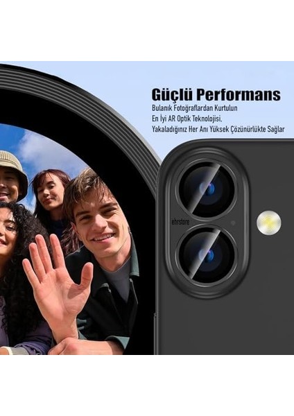 16 ile Uyumlu Çerçeveli Temperli Safir Metal Lens (Siyah, 16) fiyatları