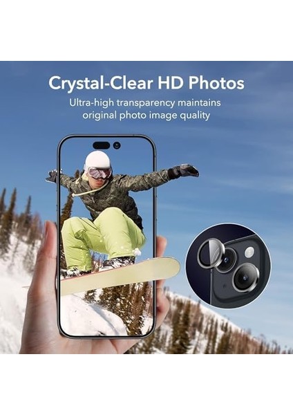 15 15 Için Kamera Lens Kamera Ultra Yüksek Kaliteli Cam Lens Mercek (Siyah) fiyatları