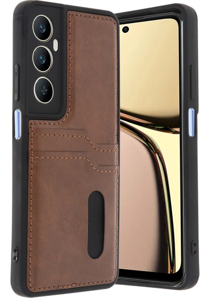 Realme C65 Sara Kartvizitli Deri Kılıf - Taba modelleri