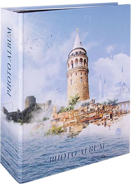 RS306 Fotoğraf Albümü 10X15CM 200 Fotoğraf Kapasiteli Istanbul Desenli Lüks Albüm