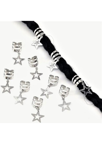 Gümüş Yıldız Saç Aksesuarı 10 Adet fiyatları