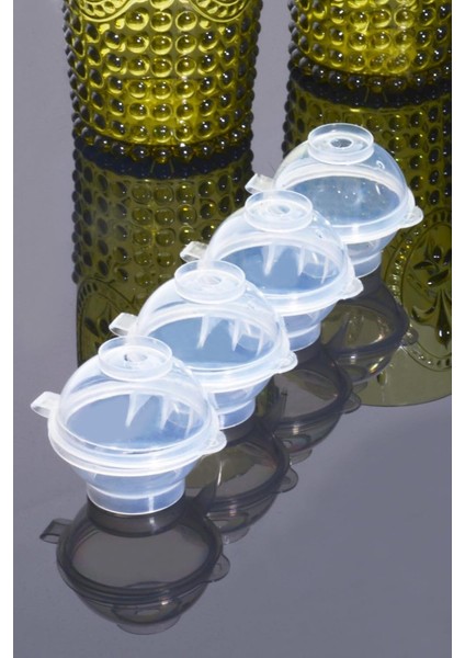 Diyarı Yuvarlak Sihirli Buz Kalıbı Buz Topu Dondurucu Buzluk Saklama ve Sunum Kabı