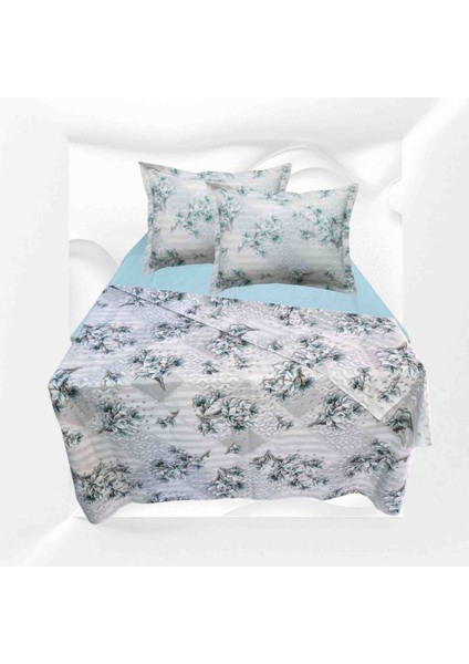 Ç.KIŞILIK%100PAMUKLU(200X225 Nevresim)Lastikli Çarşaf 180X200X30(FERMUARLI Yastık Kılıfı 50X70