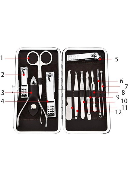 Özel Çantasında Profesyonel Manikür Pedikür Seti (12 Parça) ( Lisinya ) fiyatları