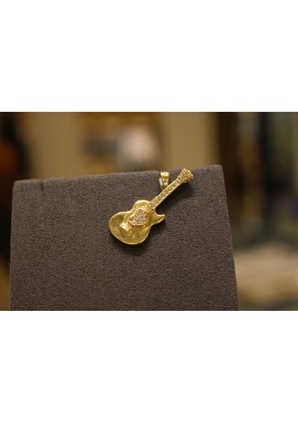 14 Ayar Altın Gitar Figürlü Kolye Ucu modelleri