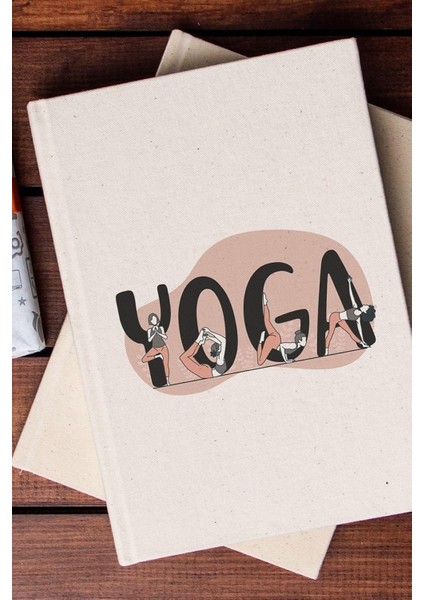 Yoga Eğitmenine Hediye 100 Yaprak (200 Sayfa) Çizgisiz Kanvas Defter - Not Defteri