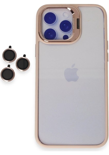 iPhone 14 Pro Kılıf Roblox Lens Standlı Kapak - Pudra