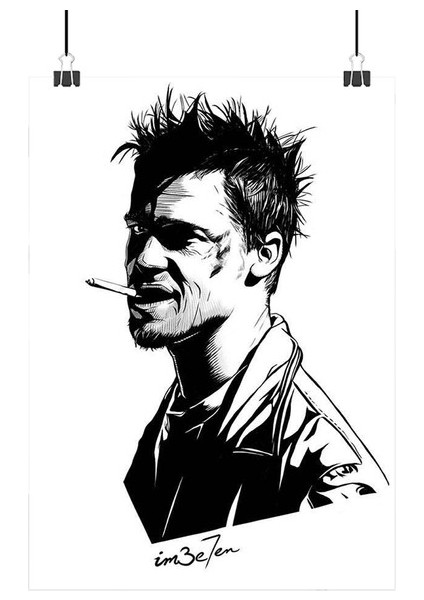 Brad Pitt Poster2 - Retro Duvar Dekoru