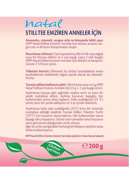 Natal Stilltee Emziren Anneler Için Bitki Çayı 200 gr modelleri