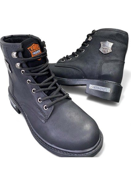 Darkworld Harley Modeli Kışlık Kauçuk Taban Bot Unisex Postal Bot Siyah fırsatları