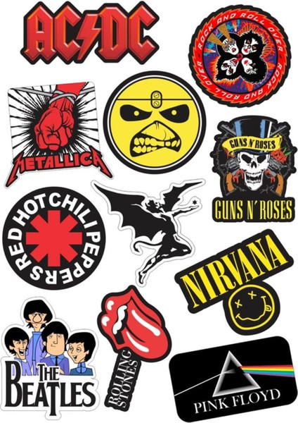 Rock Telefon Laptop Notebook Tablet Defter Matara Stiker Etiket ST2056