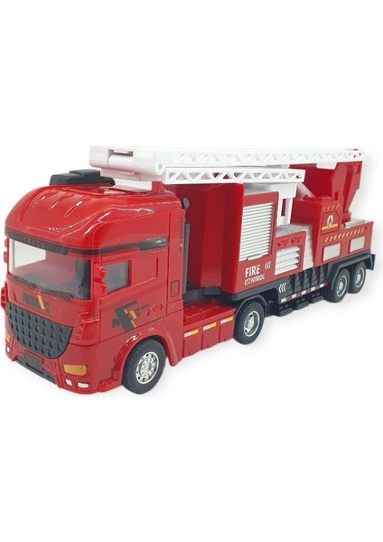 Metal Itfaiye Arabası - Merdivenli 26CM - 706-45 (Lisinya)