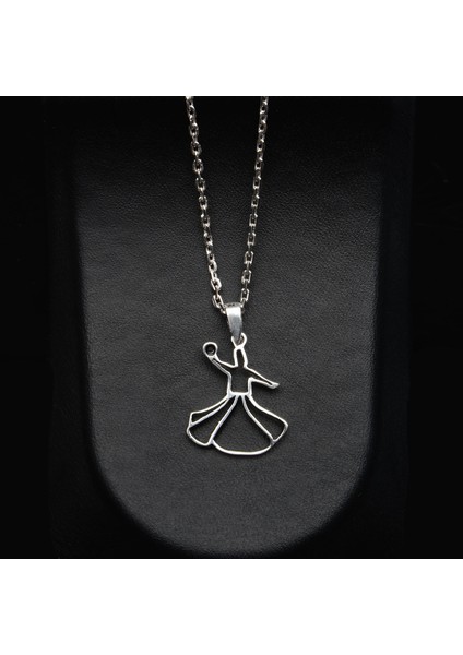 537 Derviş Figürlü Gümüş Kolye