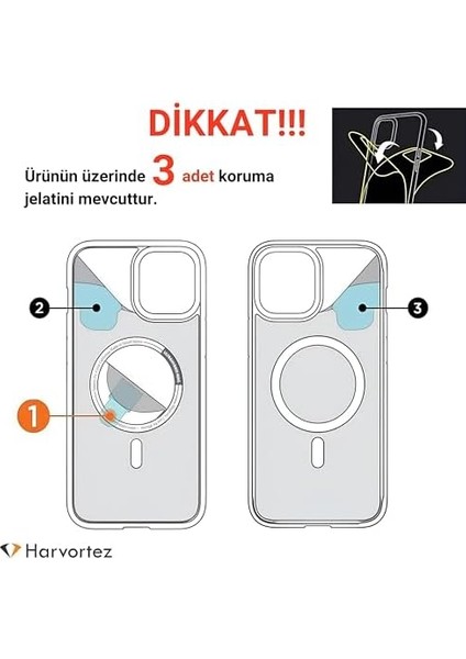 14 Pro Max Kılıf 6.7" Magsafe ile Uyumlu, Ultra Berrak , Kamera Yüzey Korumalı Cep Telefon Kılıfı, Yastıklı Köşe Korumalı Kapak, Ekstra Tuşlar, Phone - Şeffaf modelleri