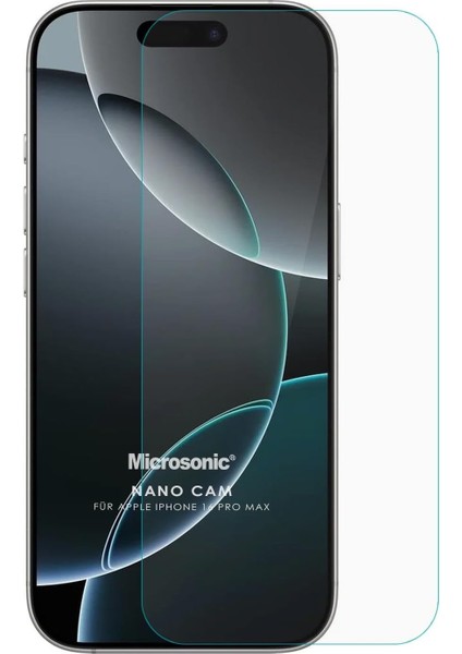16 Pro Max Glass Cam Ekran Koruyucu [ 16 Pro Max ile Uyumlu Ekran Koruyucu - Şeffaf]