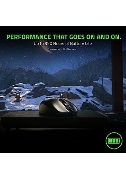 Orochi V2 - 950 Saate Kadar Pil Ömrü ile Mobil Kablosuz Oyun Faresi (Ultra Hafif Tasarım, Hyperspeed ​​kablosuz ve Bluetooth, 2. Nesil Mekanik Fare Anahtarları) Siyah fiyatları