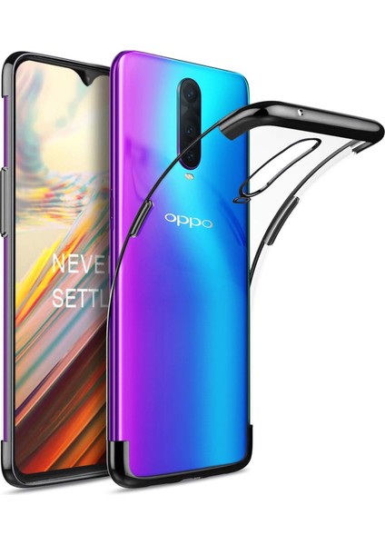 Oppo RX17 Pro Kılıf Skyfall Transparent Clear Siyah