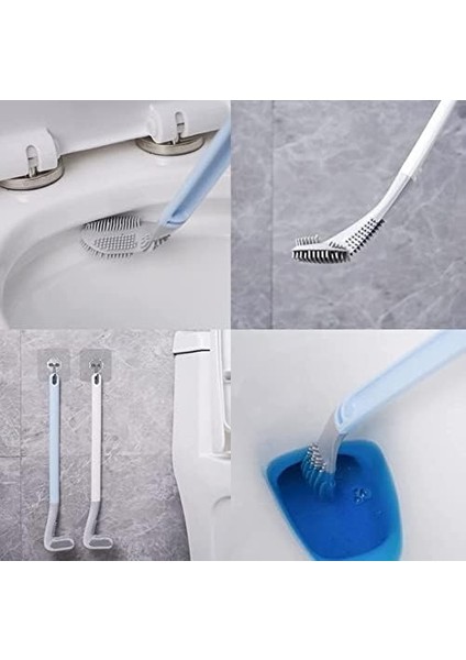 Klozet Fırçası Tuvalet Fırçasısilikon Wc Klozet Mutfak Temizlik Fırçası Kanca Hediyeli modelleri