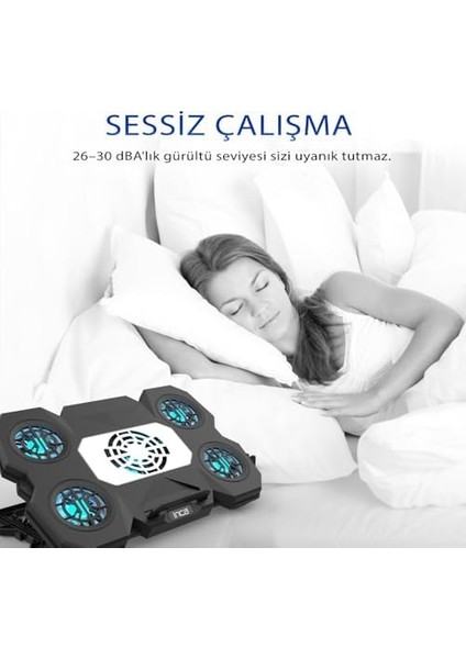 INC-614GMT Empousa 1X100+4X70MM Fan 2600RPM 2xusb Gamıng 9 "-17" Yüksek Hızlı 5 Adet Fan, Plaka Ile Kontrollü Soğutma, Yüksek Devir Hızı, 5 Kademeli Ayarı fiyatları