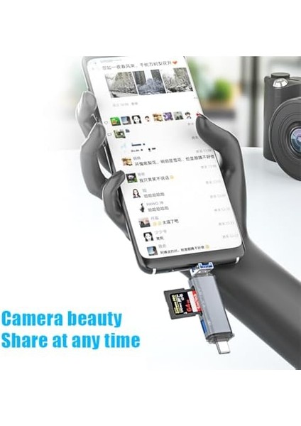 Gn-26 3 In 1 Otg Kart Okuyucu USB - Micro USB - Type-C Hub modelleri