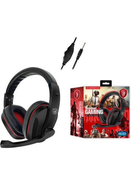 Gaming GM-003 Mikrofonlu Gaming Kulaklık -Kırmızı/siyah