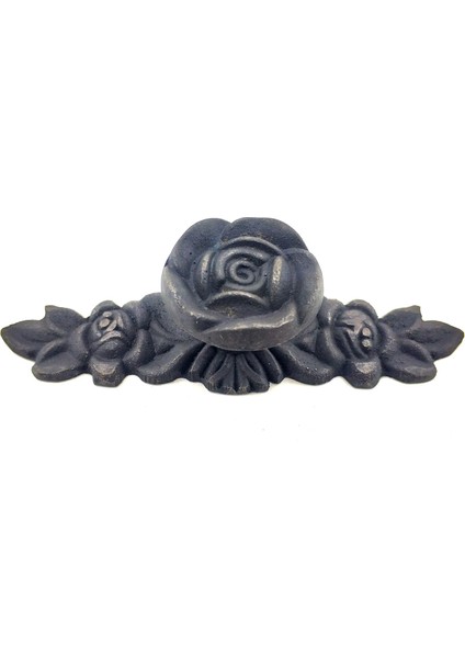 Antika Tarz Dekoratif Pirinç Gül Düğme - 30X100 Mm, Oksit - Lisinya