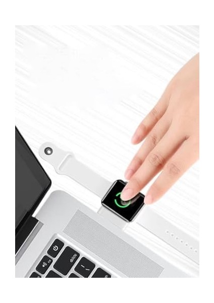 Manyetik Kablosuz Şarj Cihazı, 2W, USB Bağlantılı, Taşınabilir, Beyaz fiyatları