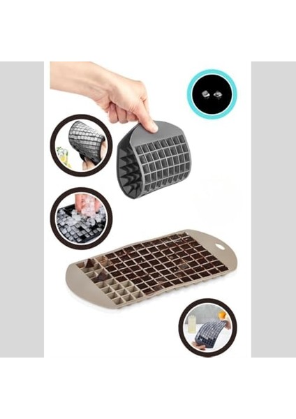 Silikon Tabanlı Pratik Kokusuz Buzluk, 96&apos;lı Buz Kalıbı, Silikon Tabanlı Buz Kalıbı, Pratik ve Esnek Silikon Tabanlı Buzluk Seti (Bpa Içermez) (96 Kristal Şekil) modelleri