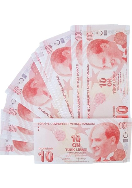 Konsol 300 Adet 10 Tl Sahte Geçersiz Düğün Parti Şaka Malzemesi PP191206