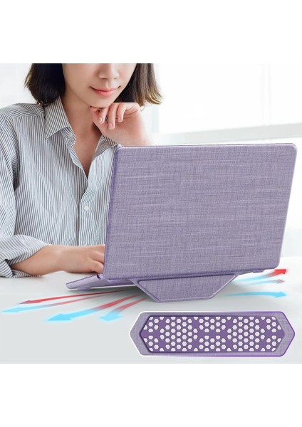 Yzlal Newface Macbook Air 13.6 Macbook Kumaş Kapak - Mor modelleri