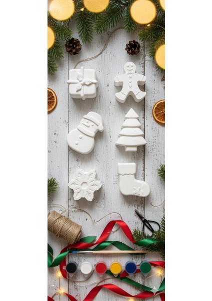 Yılbaşı Özel Hediye: Kendin Yap Taştozu Figür Çocuklar Için Yaratıcı Yılbaşı Etkinliği Boyama Seti