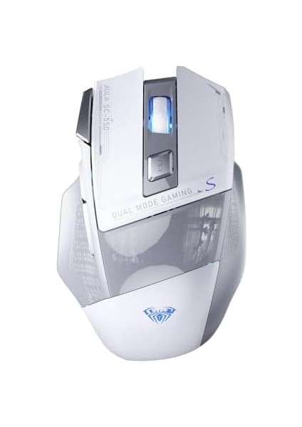 SC550 Çift Modlu 4800DPI 7 Tuşlu Makrolu 2.4ghz Kablosuz ve Kablolu Şarj Edilebilir Optik Rgb Oyuncu Gaming Mouse Beyaz fiyatları