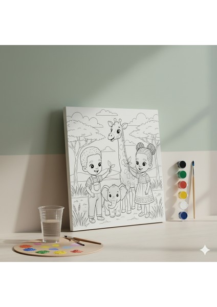 Çocuklar Için Bambotek ve Himba Hayvan Sevgisi Temalı Eğitici ve Eğlenceli Boyama Seti modelleri