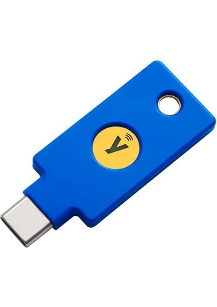Y-400 Security Key C Nfc - USB ve Nfc Anahtarı, Iki Faktörlü Kimlik Doğrulama, Usb-C Bağlantıları Için Uygundur ve Desteklenen Nfc Mobil Cihazlarla Çalışır, Mavi modelleri