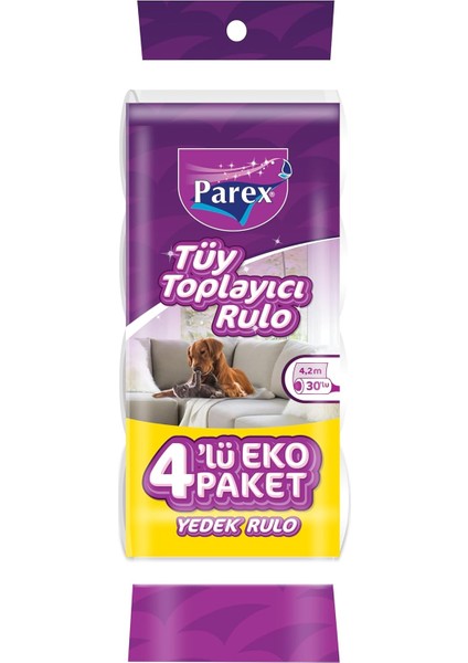 4 Adet Premıum Tüy Toplayıcı Yedek Rulo 30 Yaprak