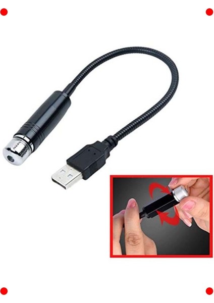 Araç Içi Kırmızı USB Ortam Aydınlatma Lambası LED modelleri