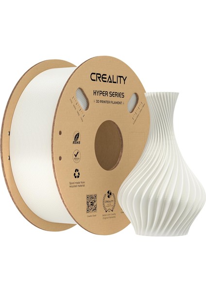 Hyper Pla Filament, 3D Yazıcı Için, 1,75 mm 3D Baskı Filament, 1 kg Karton Makara, Ölçü +/- 0,03 Mm, Çoğu Fdm 3D Yazıcı Için Uygun (Beyaz)