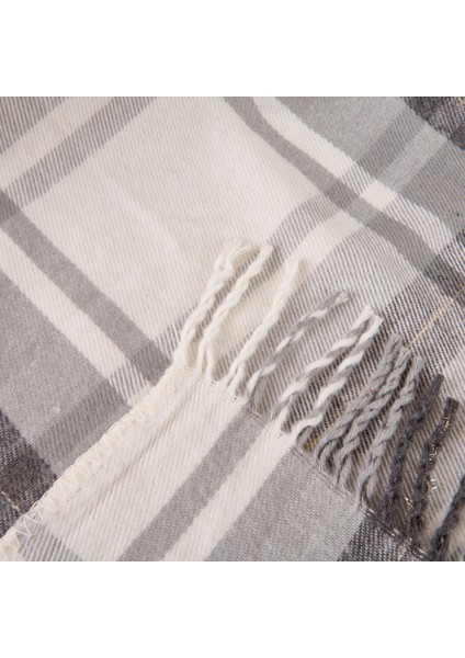 Soft Sim Ip Detaylı Skoç Koltuk Şalı - Gri - 130X170 cm modelleri
