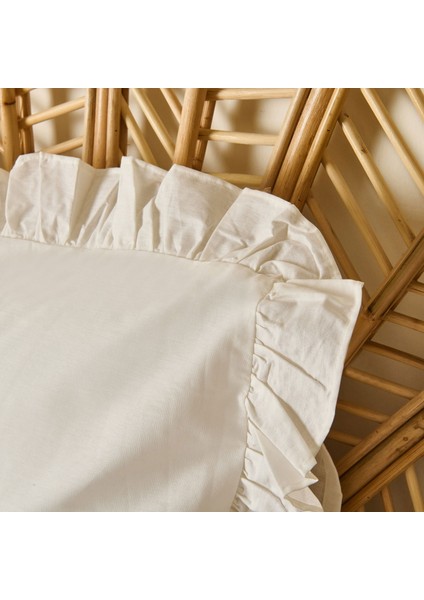 Soft Basic Fırfırlı 2'li Yastık Kılıfı - Ekru - 50X70 cm fiyatları