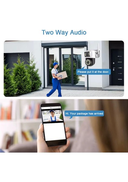 32 GB Hafıza Kartlı 4mp Yoosee Çift Lens Ip Kamera - Wıfı Otomatik Izleme, Su Geçirmez Kablosuz Güvenlik Ev Kamerası, Renkli Gece Görüş ( Lisinya )