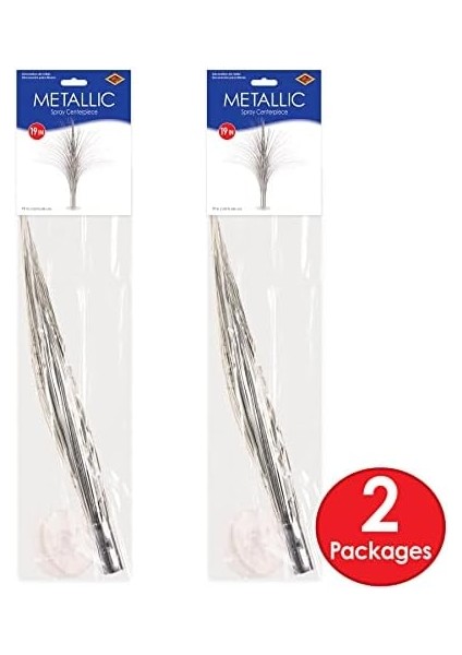 2 Parça Plastik Metalik Gümüş Sprey Yeni Yıl Dekorasyonları, Ödüller Gece Sofra Takımı, Doğum Günü Partisi Malzemeleri, 48,26 cm fiyatları