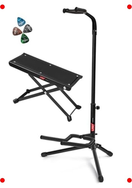 Gitar Standı Seti: Sehpa, Ayaklık, Pena Hediyeli