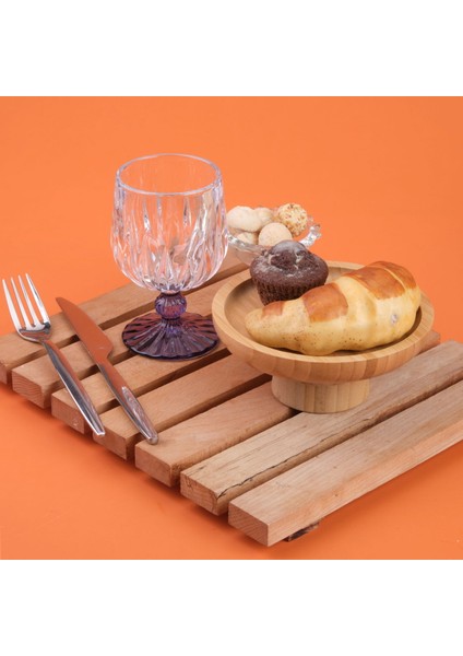 Kitchen Ayaklı Borosilikat Cam Bardak - Mavi / Şeffaf - 210 ml fiyatları