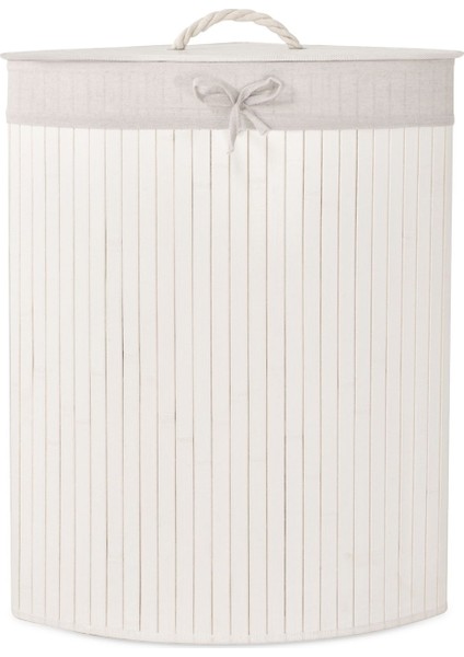 Living Çamaşır Sepeti - Beyaz / Gri - 35X35X59 cm