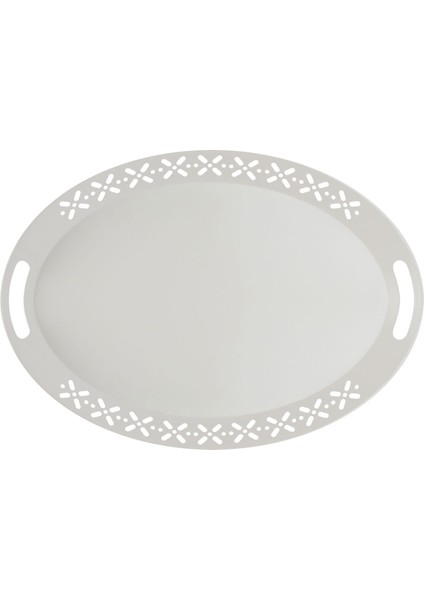 Romantik Tepsi - Beyaz - 52X39 cm fiyatları