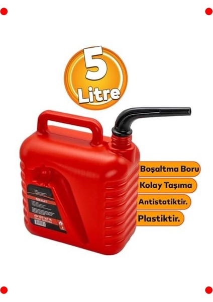 5 L Antistatik Yakıt Taşıma Bidonu (Borulu) indirimleri